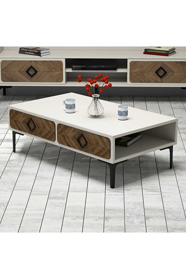 Samba Orta Sehpa - Krem - 2