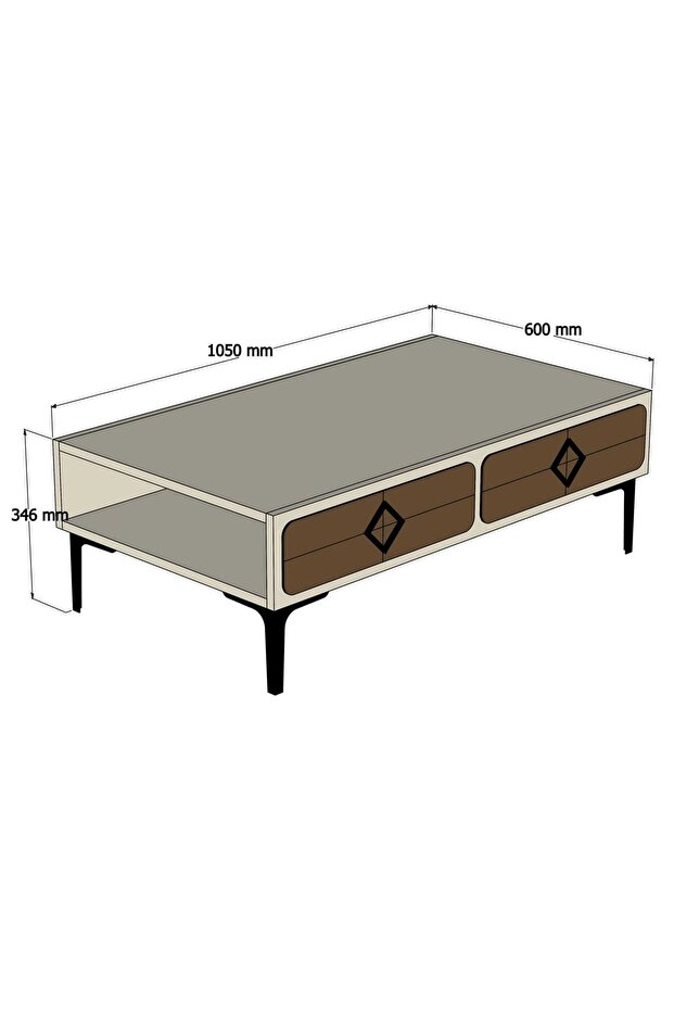 Samba Orta Sehpa - Krem - 4