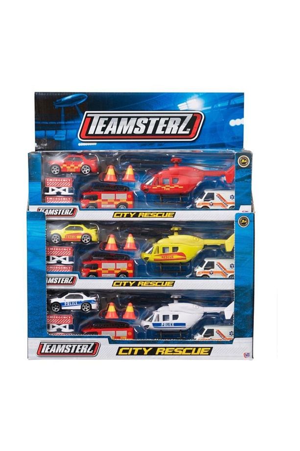 Teamsterz 4 Araçlı Kurtarma Araçları Seti 1/64 Ölçekli - 1
