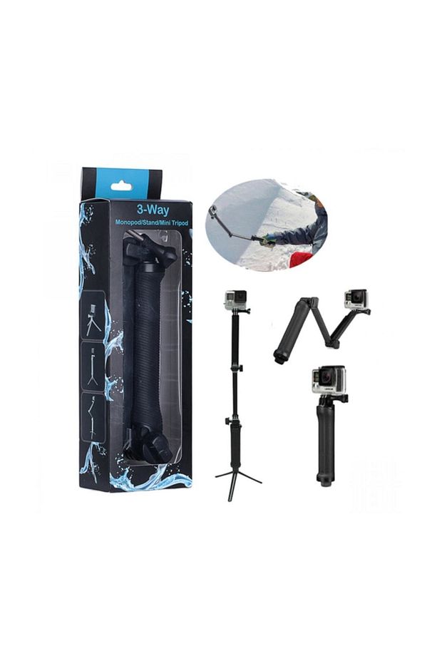 EKEN H9 H9R H8R V8s 3 Yollu Monopod 5GPRAFAEM001 3 Way Selfie - 4