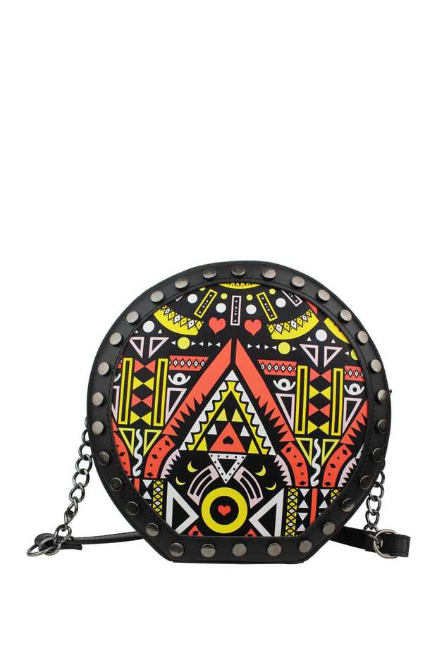 Yellow Striped Women's Shoulder Bag 152