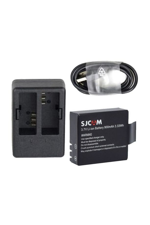 Orjinal SJCAM SJ5000 Yedek Batarya ve Çiftli USB Şarj Cihazı Seti - 1