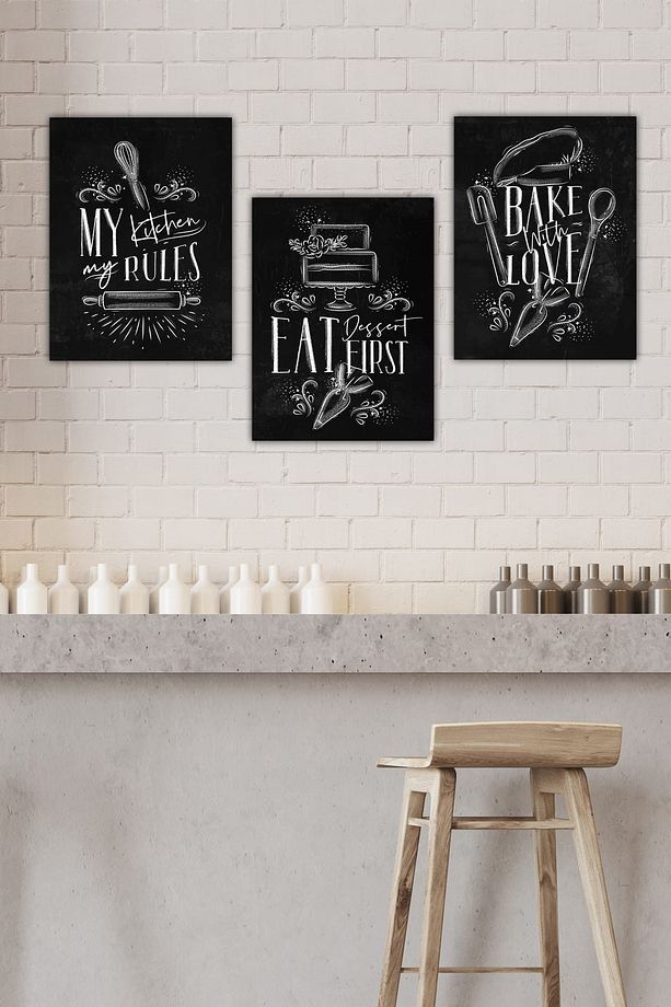 3 Parçalı Mdf Tablo - 1