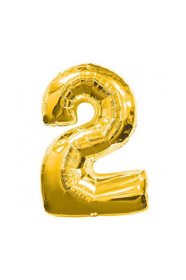 2 Number Gold Foil Balloon 16 inches 40 cm