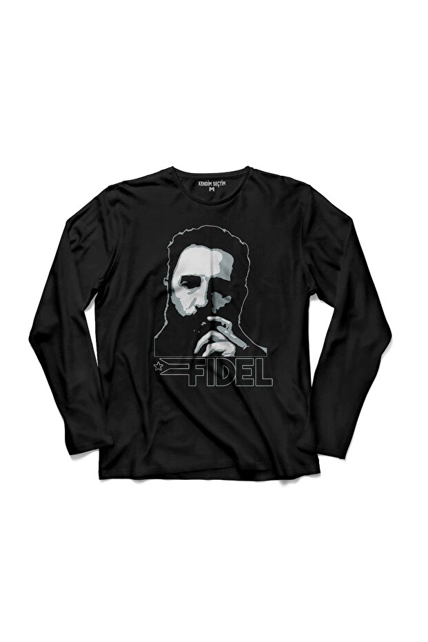 Fidel Castro Cuban Revolutionary Marxist Long Sleeve Tee - t 042175