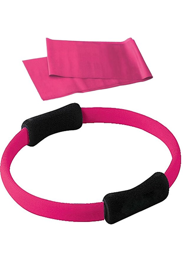 Fiberglass 38 Cm Pilates Circle, 90x7.5 Cm Pilates Band Exercise Gymnastics Plates Elastic Set