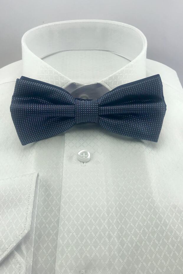 Blue Micro Patterned Bow Tie 206