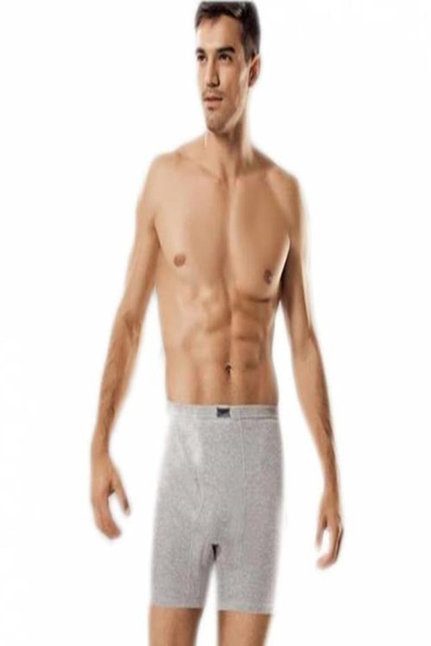 Men's 12 Pack 100% Cotton 100% Cotton Ribbed Colored Long Underpants Gray Color