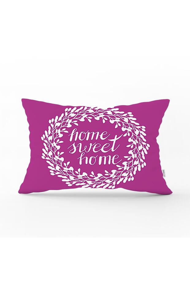 غطاء وسادة مستطيل مزخرف مطبوع رقميًا من Home Sweet Home