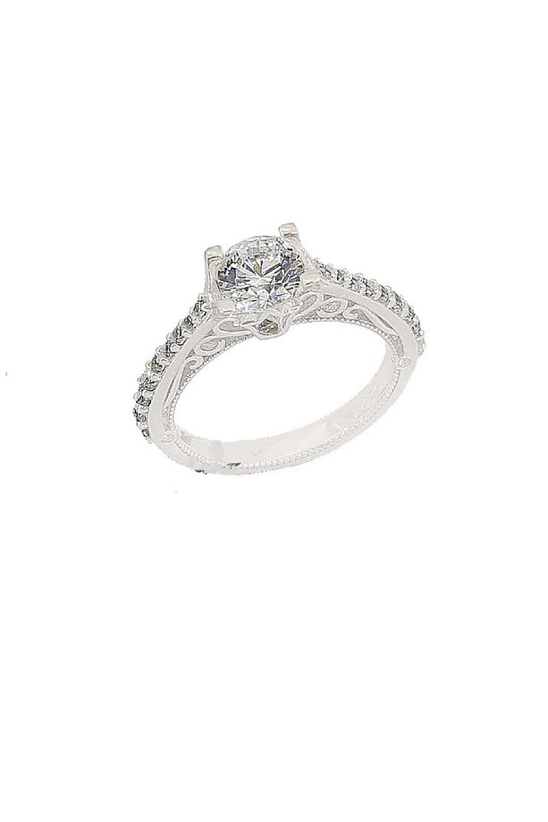 Kadın Swarovski Tek Taş Beyaz-9 SGTL2843 - 1