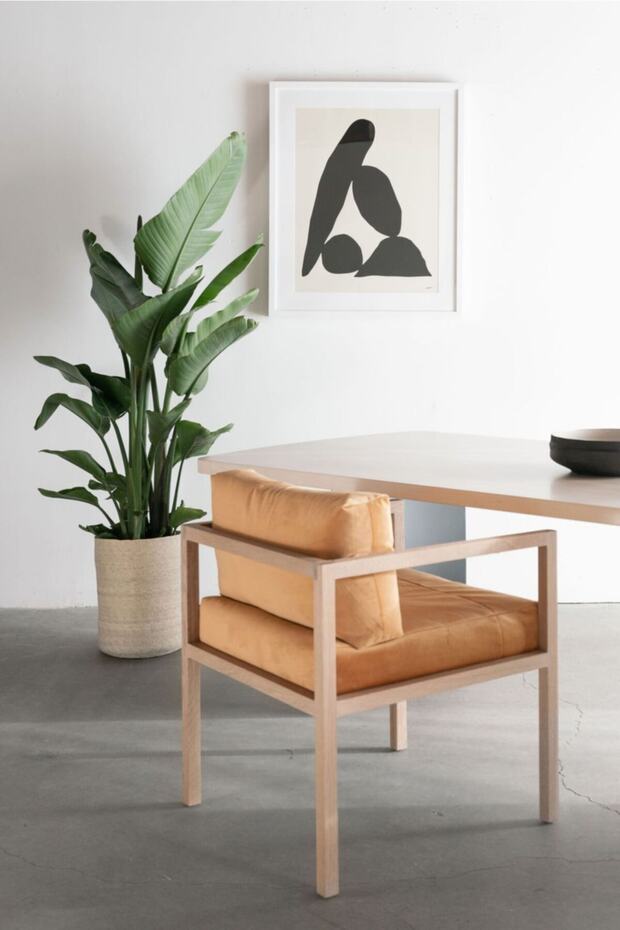 Kadife Ahşap Berjer - 2