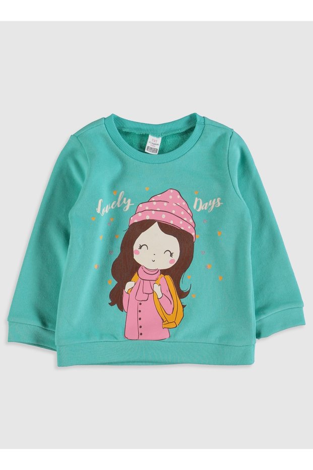 Baby Girl Aquagreen Film Sweatshirt
