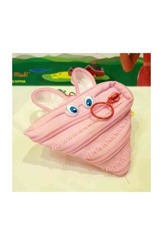 Animals Mini Pouch Pembe - 1