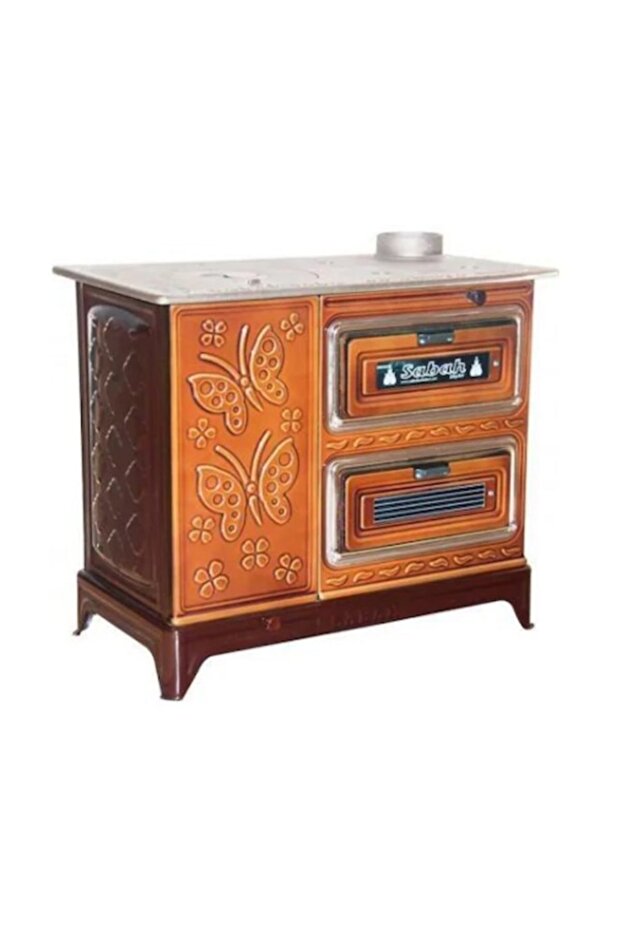 Sabah Çift Fırınlı Majolik Altan Havalı Uyuyan Kuzine Soba - 1