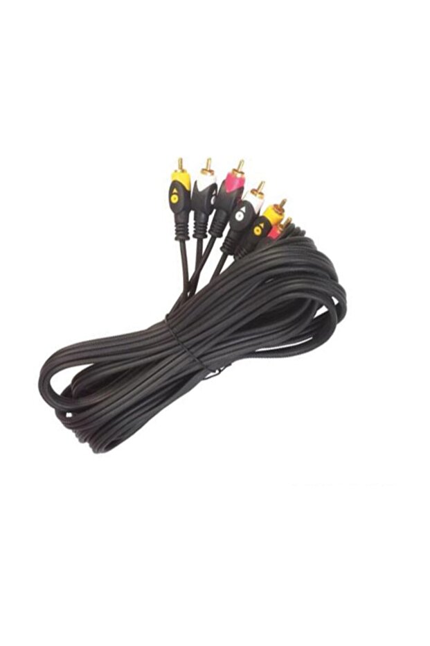 3 RCA + 3 RCA 10 Meters Thick Cable with 1st Quality Bag