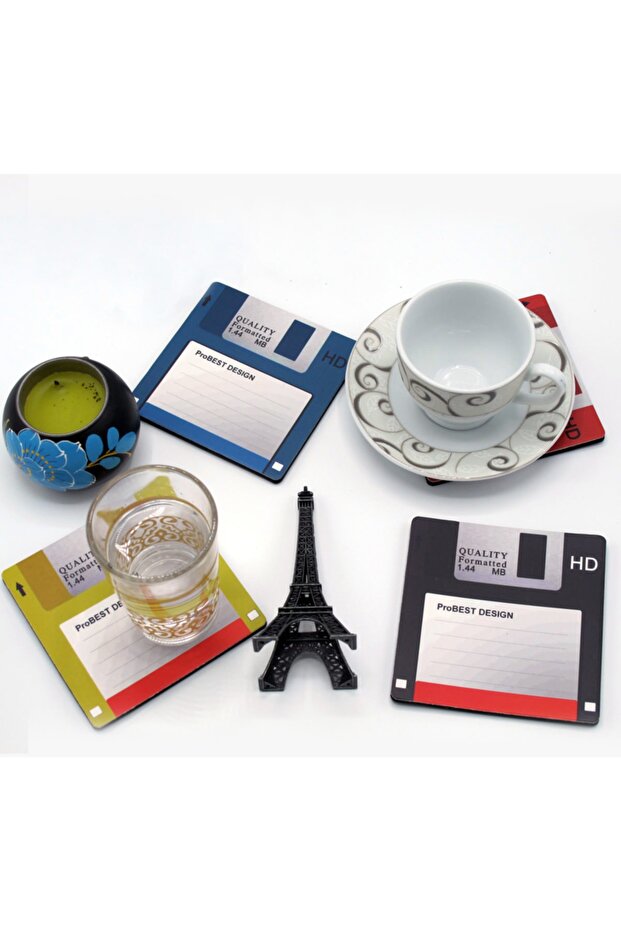 Disket Bardak Altlığı Seti - 2