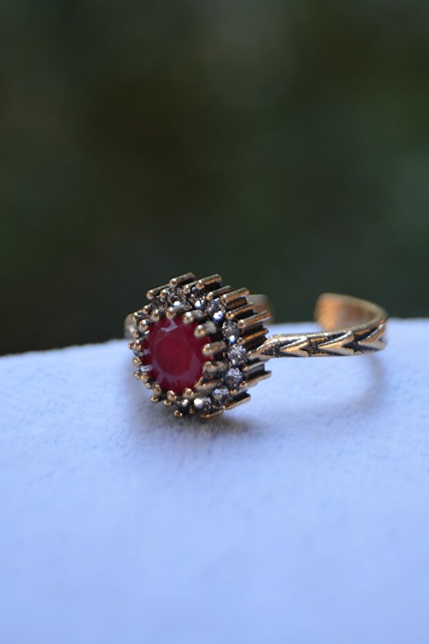 روبي ستون خاتم نسائي قابل للتعديل - 3