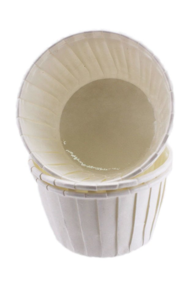 White Large Size Solid Color Cupcake Mold - 62*40 MM (100 Pieces)