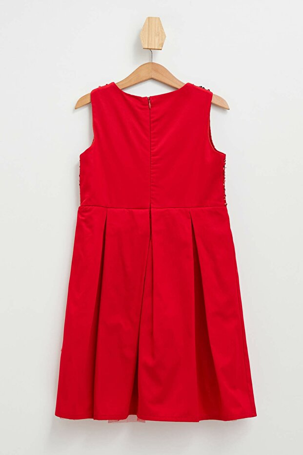 Payetli Kolsuz Elbise - 6