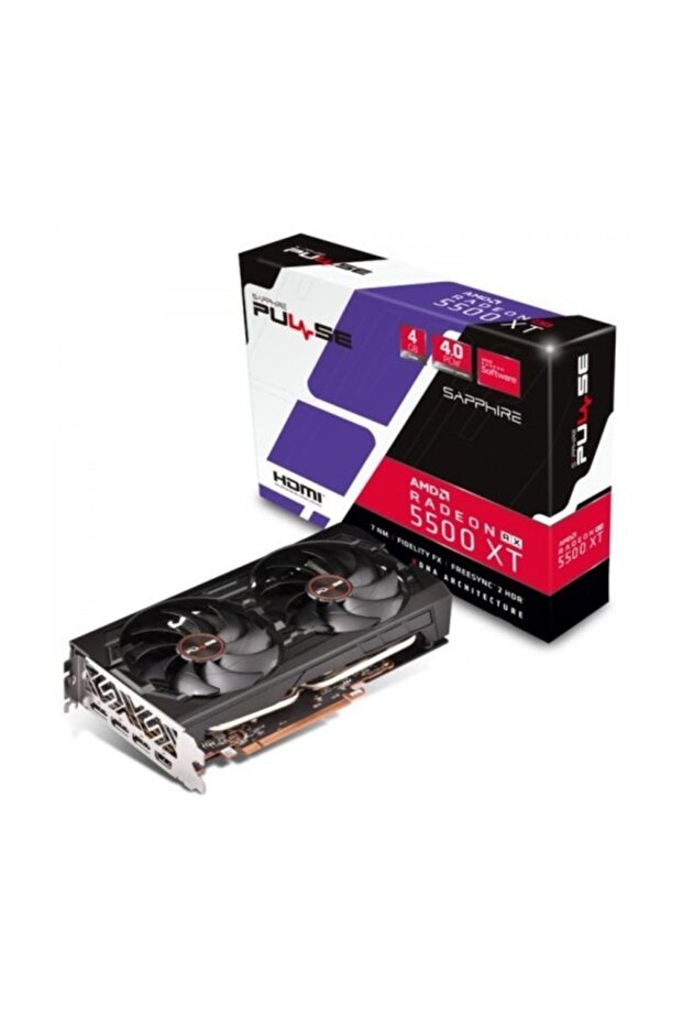 4gb Rx5500xt Pulse 11295-03-20g Gddr6 128bit Hdmı 3x Displayport 16x (pcıe 3.0) 130w 450w 14.0ghz - 3