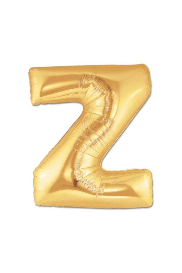 1 Letter Foil Balloon Letter Z Large Size Balloon Golden Yellow / Dore 100CM