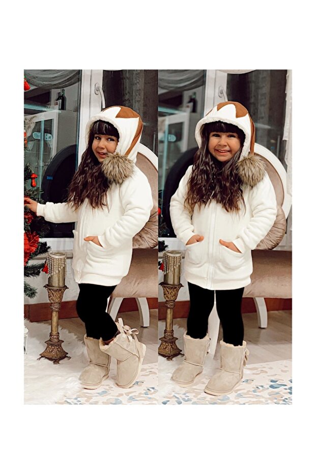 Kız Çocuk Peluş Ceket - 1