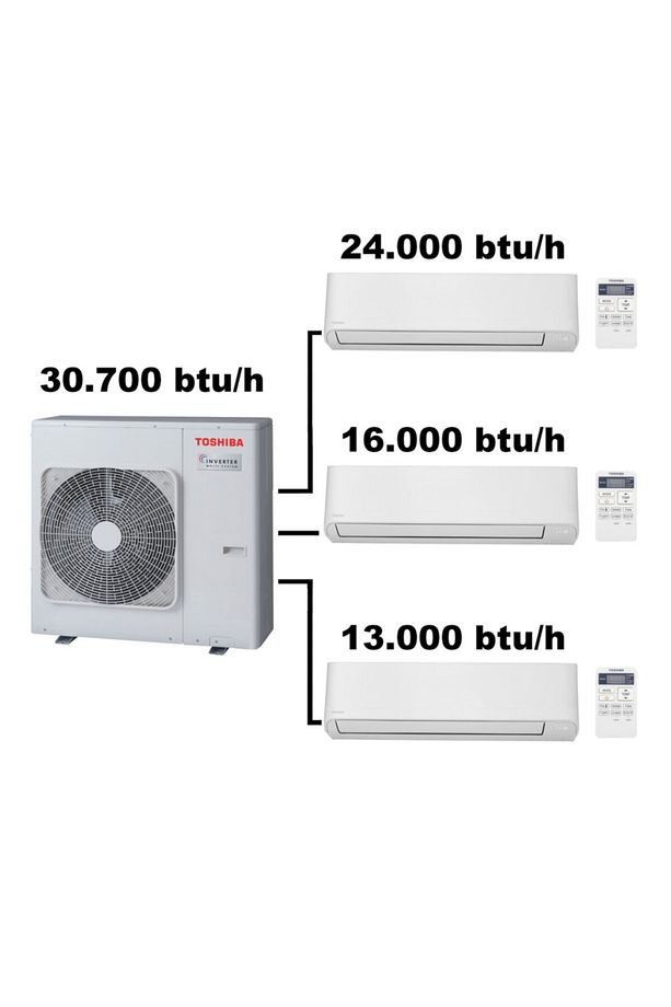Multi Klima 24000 Btu Ve 16000 Btu Ve 13000 Btu Iç Üniteli - 1
