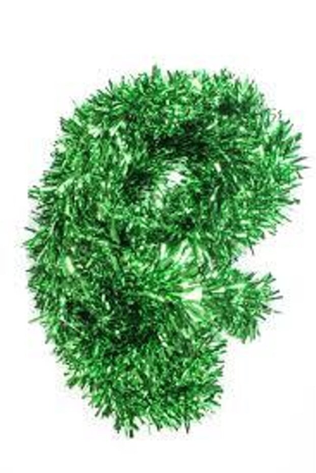 New Year 10 Pieces Green Thick Glitter Tassel Ornament 2 Meters