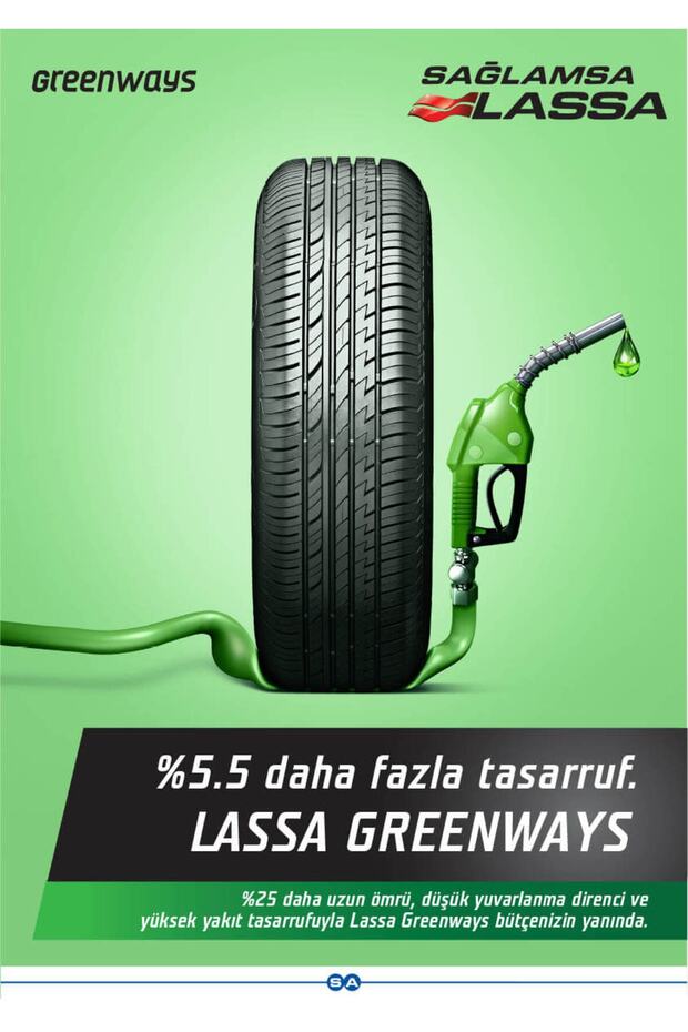 185/55R14 80H GREENWAYS LASSA 2023 ÜRETİM YAZLIK LASTİK - 3