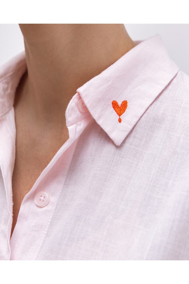 Flamlı Gömlek Elbise - 2