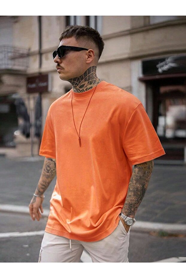 تي شيرت رجالي أساسي عادي كبير الحجم كاجوال Boyfirend