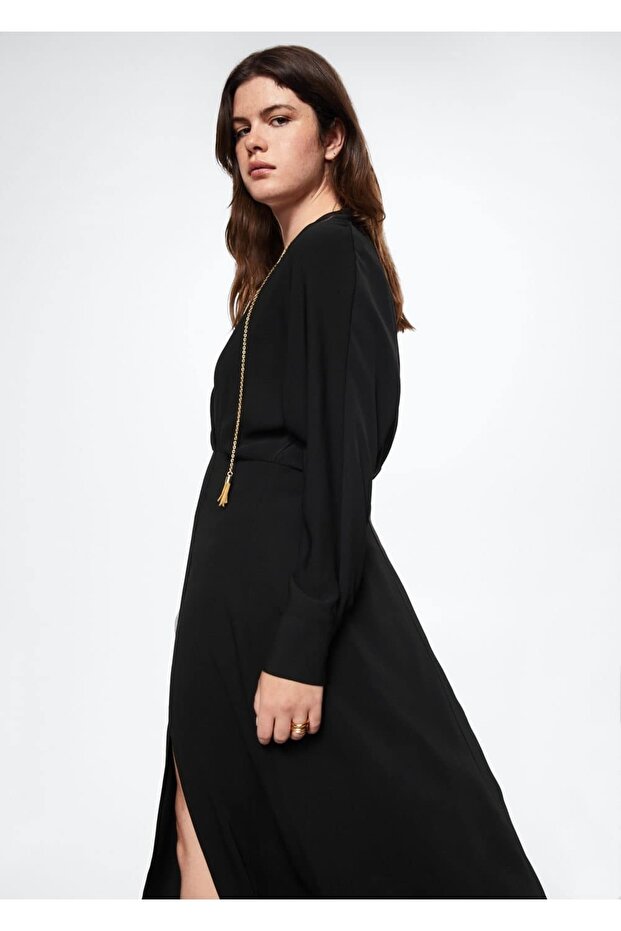 Zincir Detaylı Elbise - 7