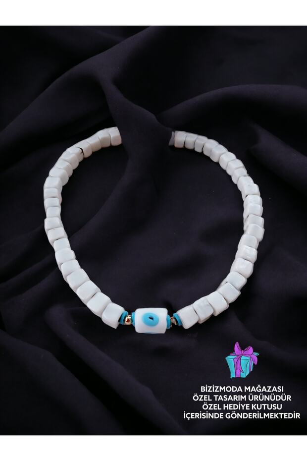 Bodrum Glass Bead Serenay Glass Necklace Evil Eye Bead Necklace