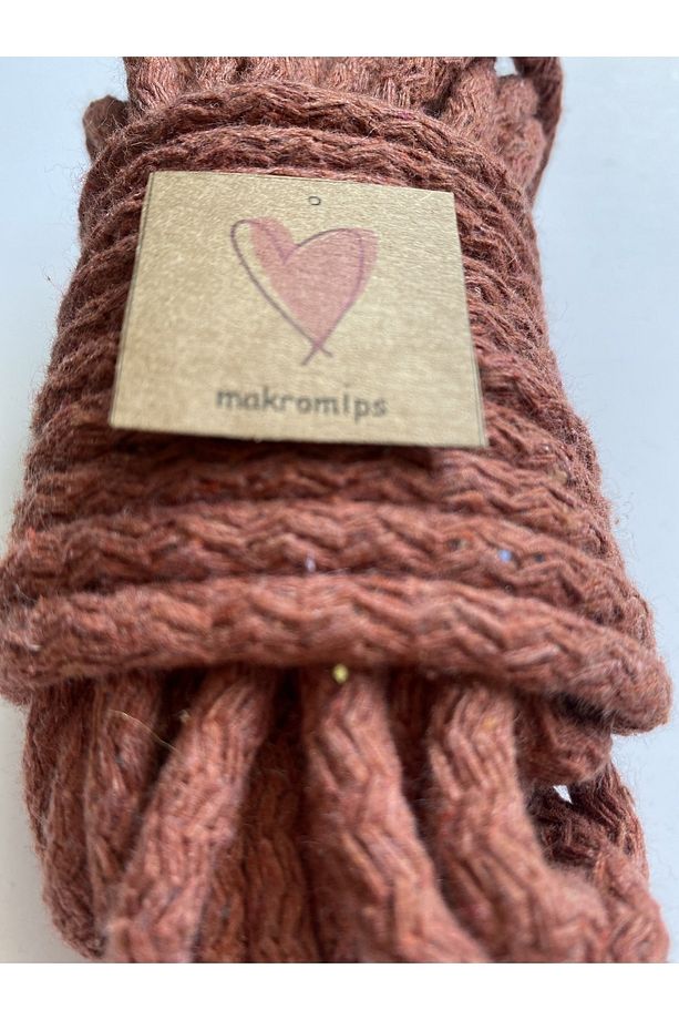 MAKROME İP (10 metre) DİKİLEBİLİR PAMUK DOKUMA HASIR JÜT HALAT KORDON KAYTAN HOBİ İPİ - 1