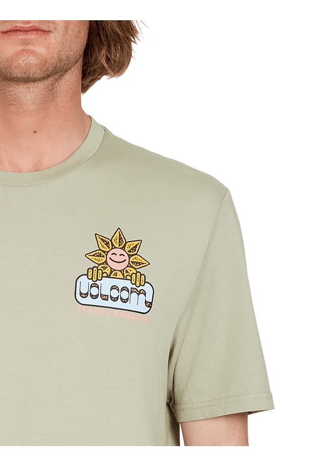 Yeşil Erkek Bisiklet Yaka T-Shirt A5012301_Volcom Fty Gardener Sgr Ti - 1