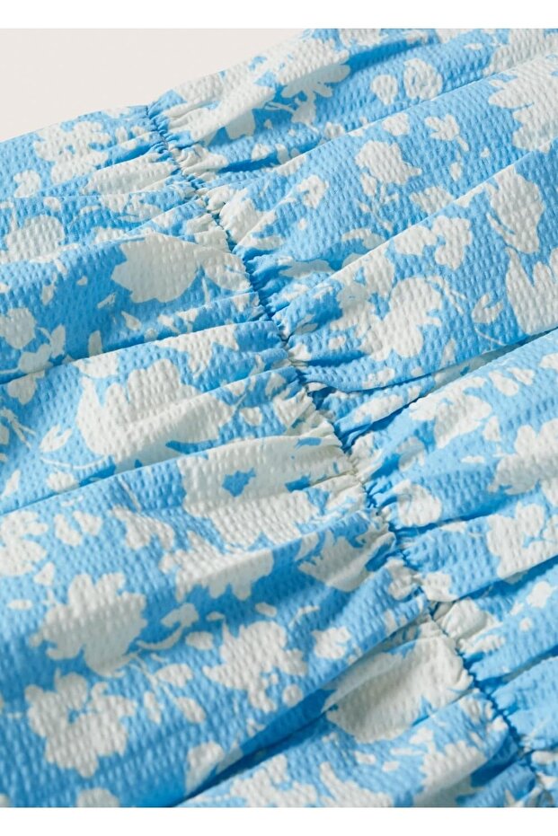 Patterned Gathered Skirt - 7