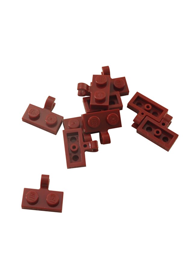 Custom Accessory Plate Modified 1 x 2 Horizontal Clip Burgundy Brick 5 pieces to send
