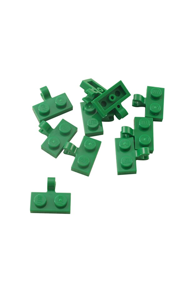 Custom Accessory Plate Modified 1 x 2 Horizontal Clip Light Green Brick 4 pieces to send