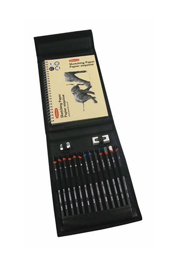 محفظة أدوات رسم (تحتوي على مجموعة اقلام رسم ودفتر A5 مع مساحة بلاستيك وبراية ) AR2300218
