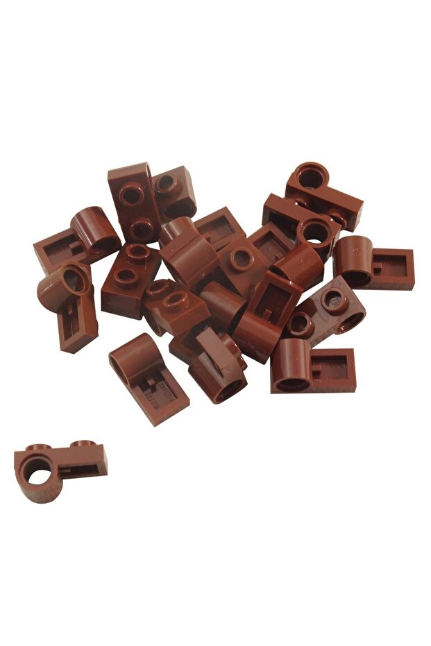 Moc Technic Plate Modified 1 X 2 with Reverse Pin Hole Brown Brick 6Pcs to Send