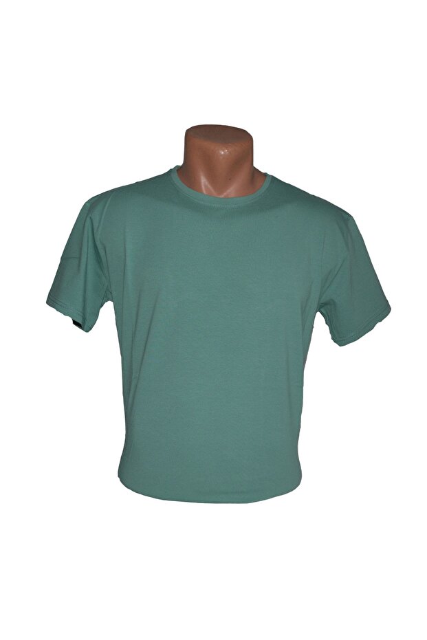 تي شيرت رجالي بلون سادة بدون نمط مناسب للطباعة - 1