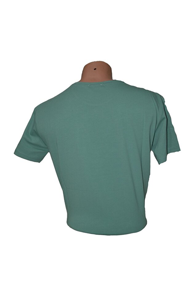 تي شيرت رجالي بلون سادة بدون نمط مناسب للطباعة - 3