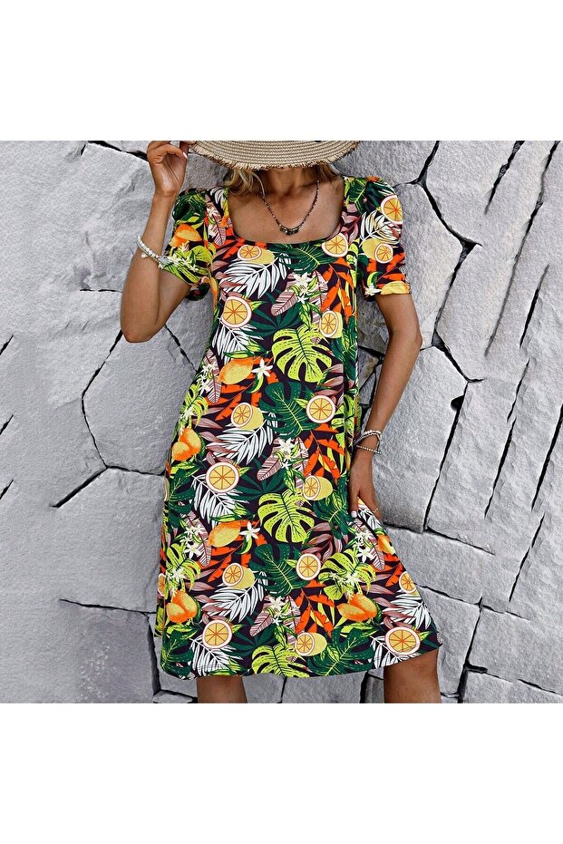 Rochie de damă cu model Lemon - 5