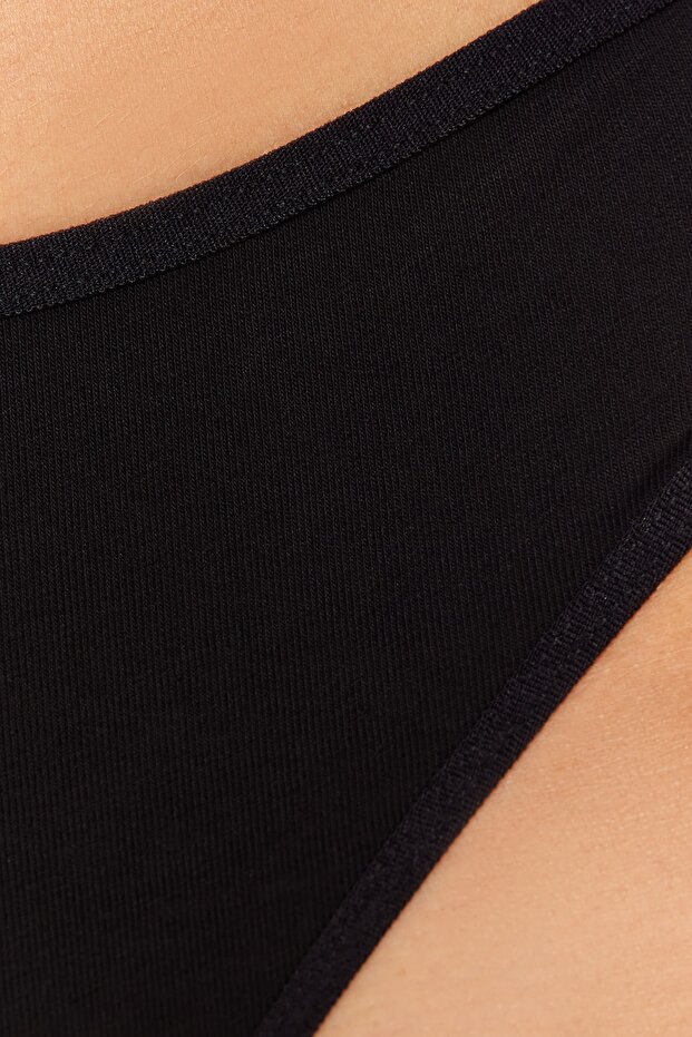 Czarny 3-pak bawełnianych klasycznych majtek z dzianiny THMAW24KU00007 - 5