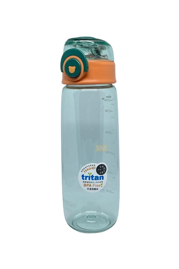 650ml New Collection Cute Bear Comfortable Drinking Tritan Water Bottle with Measuring Scale - 1