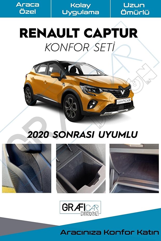 Renault Captur Comfort Set - Inner Trim Fabric Covering - Product Touch Plus Compatible for Sound Insulation