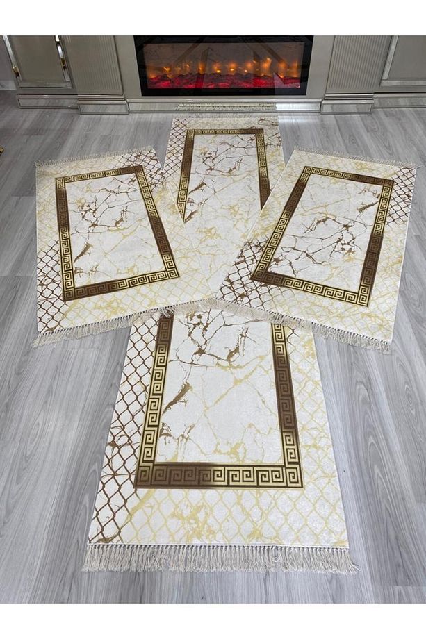 Yatak Odası Halısı Seti 3 'lü Yatak Odası Halı Takımı 2 Adet 80x150 1 Adet 80x300 Cm Halı Seti - 1