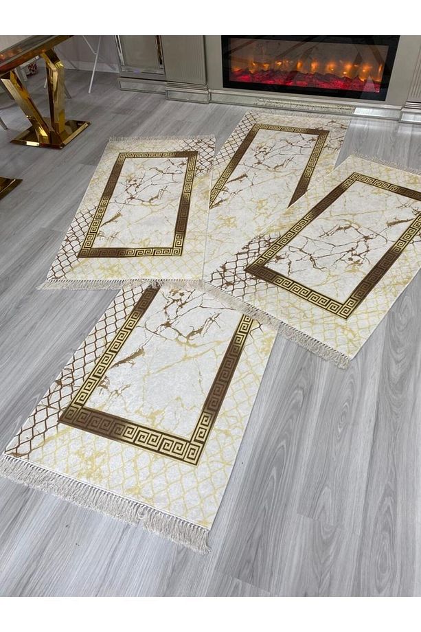 Yatak Odası Halısı Seti 3 'lü Yatak Odası Halı Takımı 2 Adet 80x150 1 Adet 80x300 Cm Halı Seti - 2