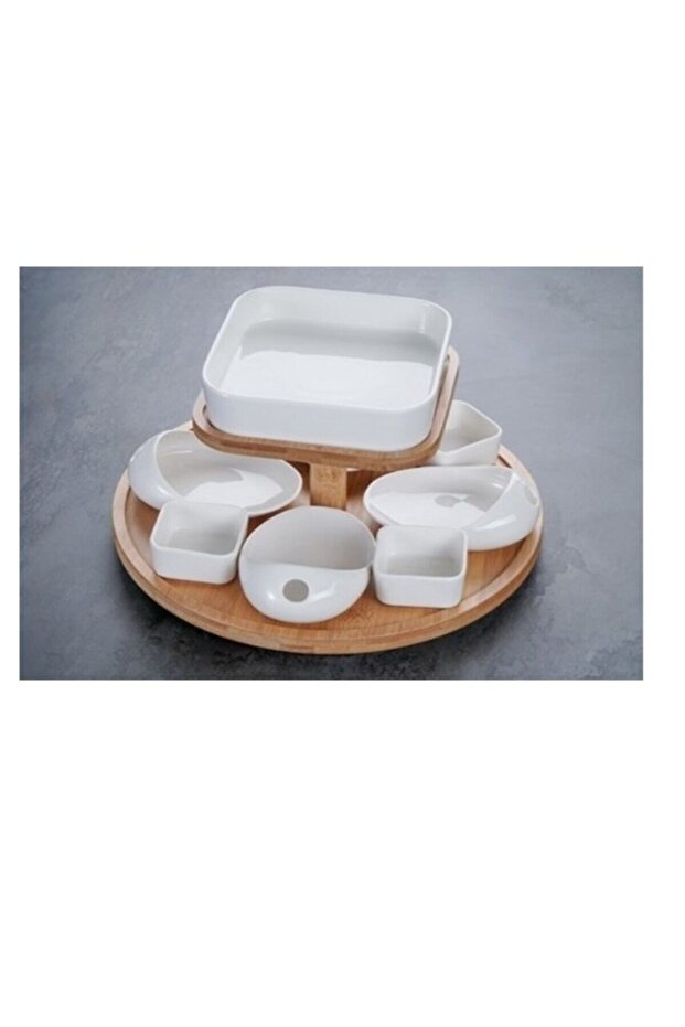 Porj10169 Porcelain Rotating Bowl Set 8 Pieces