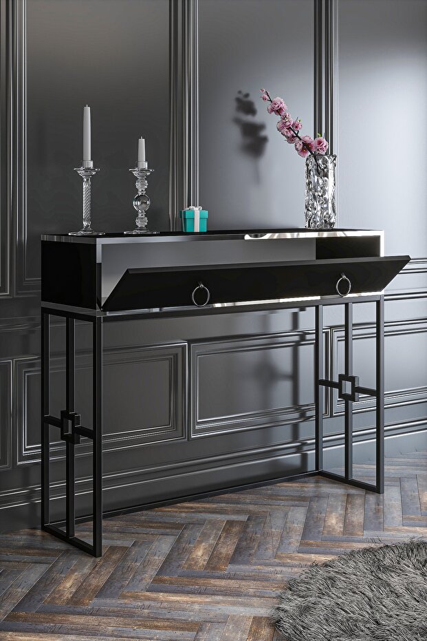 Cassandra Dresuar Siyah Gümüş Bant Siyah Demir - 3